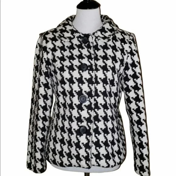 Briggs 8‎ black & white houndstooth jacket/blazer - Picture 1 of 7